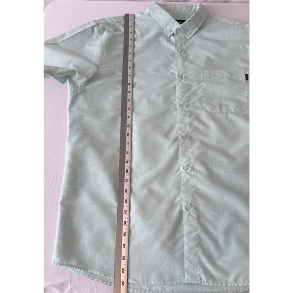 Molokai Surf Co. Men's XL Resort Mint Short Sleeve Button Up Shirt Logo Pocket - Picture 7 of 8